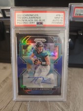 2021 Chronicles Trevor Lawrence #PB-1 Black Out Of /25 Rookie PSA MINT 9 AUTO 10