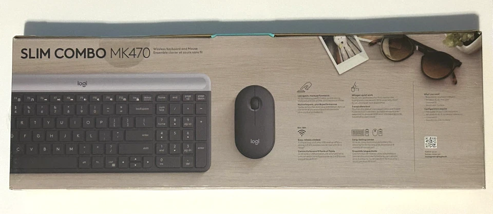 Brand New Logitech MK470 Slim Combo Wireless Keyboard and Mouse Black - Image 2 of 3