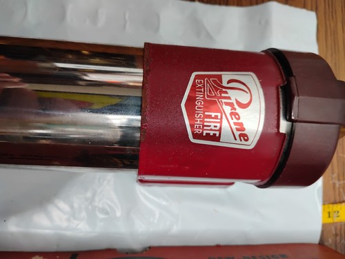 Extintor Vintage Pireno Cromo VACÍO ¡CON CAJA BONITO! B24 - Imagen 2 de 3