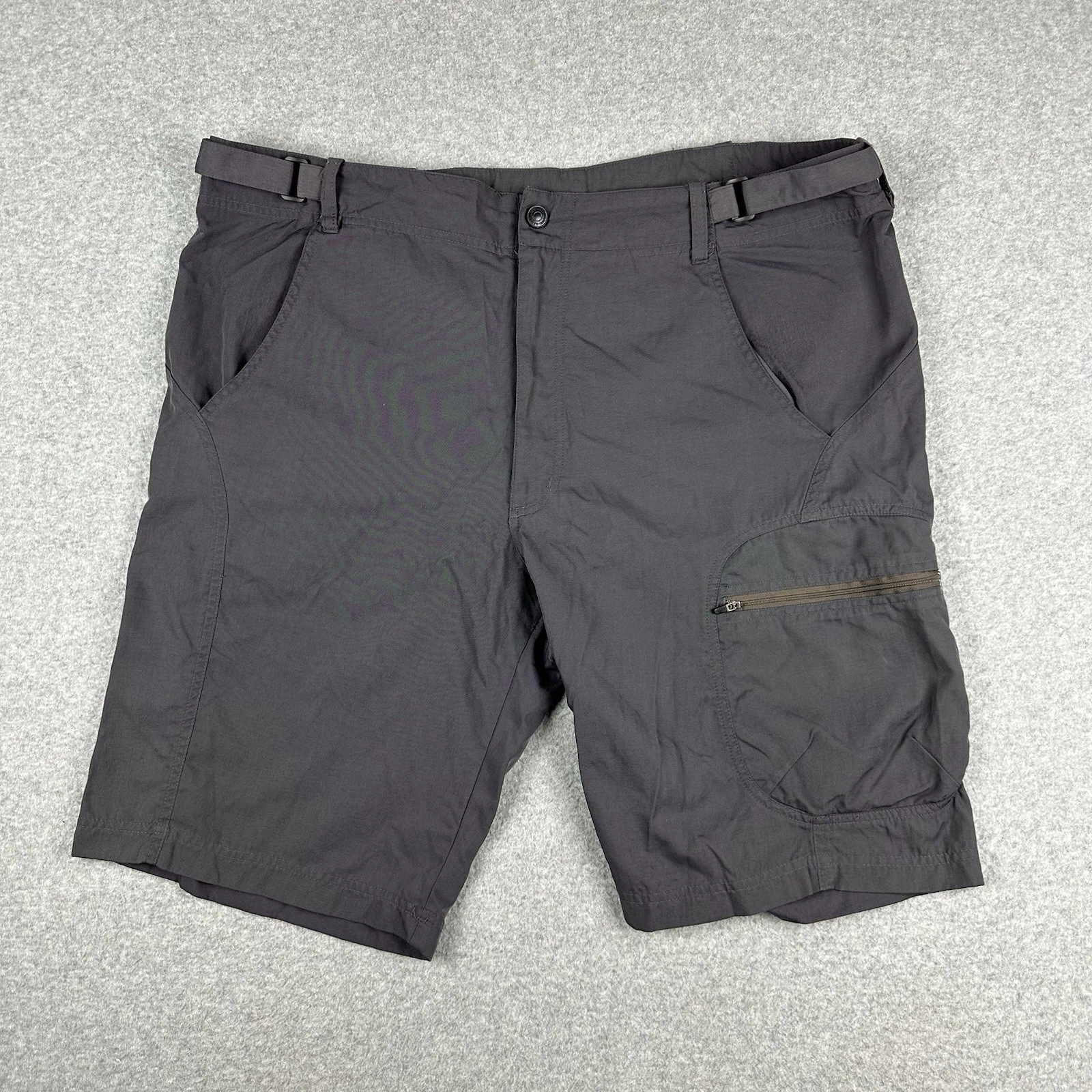 Kathmandu Hiking Travel Shorts Size 3XL W42" Big & Tall Grey Adjustable Waist
