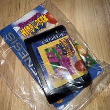 Sega Genesis Barney  s Hide  Seek Used Game Tested  Working 1993 Game And Manny