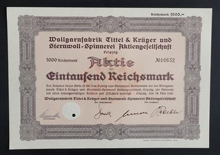 Histor. Wertpapiere LEIPZIG 1942