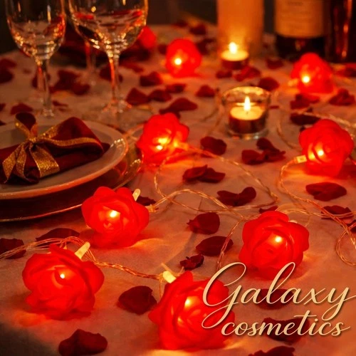 8x Red Led Rose String Fairy Lights Valentine's Day Romantic Decoration Battery