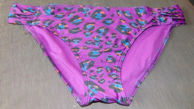 M&S Bikinihose StayNew chlorbeständig UPF 50+ Tiermotiv 18 lila neu mit Etikett