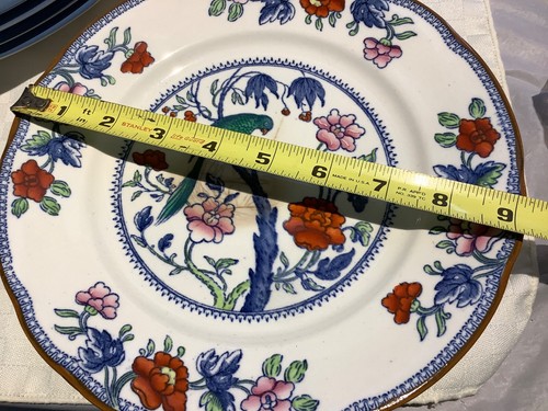 Antique Booths Silicon China 9 1/4” Dinner Plate Parrot Pattern - Picture 21 of 21