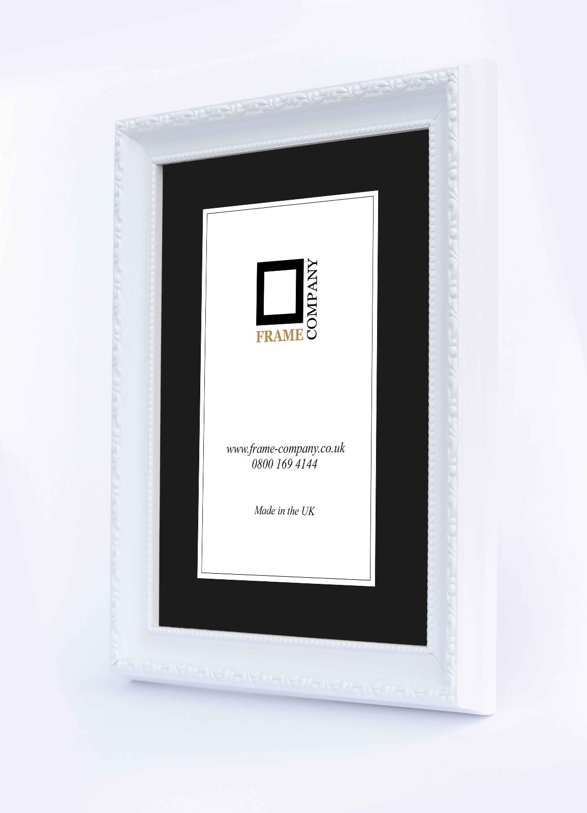 Ornate Decorative Photo Frame Brompton Range Black White Silver Picture