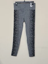 Forever 21 Women’s Gray & Black Animal Print High Rise Stretch Slim Leggings s M