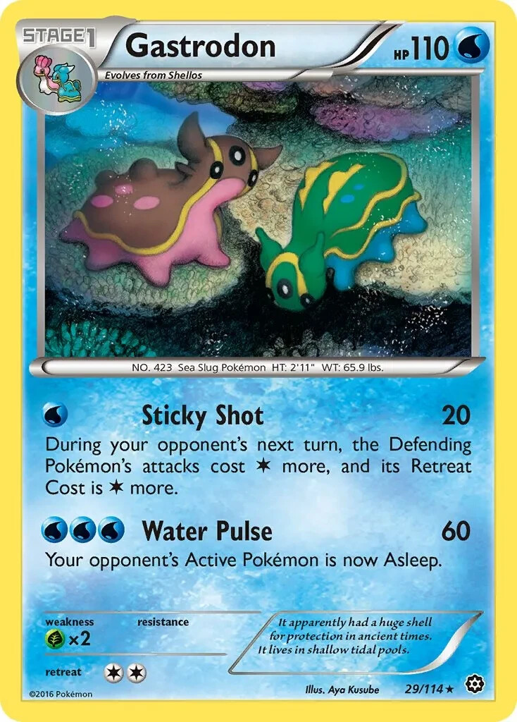 Gastrodon 29/114 Rare XY - Steam Siege Pokemon TCG