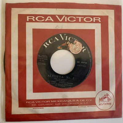 ED AMES -MI AMOR SE FUE / ALELUYA No 1- 1968 MEXICAN 7'' SINGLE CS POP VOCAL