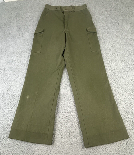Boy Scouts Pants Youth 26X27 Green Official Uniform Twill Cargo READ VINTAGE - Picture 14 of 14