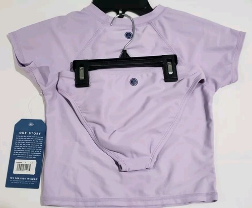 Life Is Good Swimsuit 2 Piece Rash Guard Short Sleeve And Bottom Girls Size 10 - Picture 2 of 4