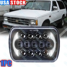 For Chevy S10 Pickup 1982-1997 H6054 5x7 7x6 Led Headlight Halo Drl Hilow Beam
