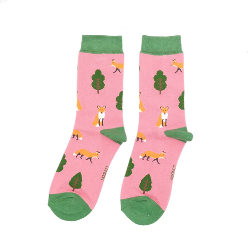 Miss Sparrow Socks Woodland Collection Bamboo Blend Badger Fox Owl Squirrel - Picture 2 of 47
