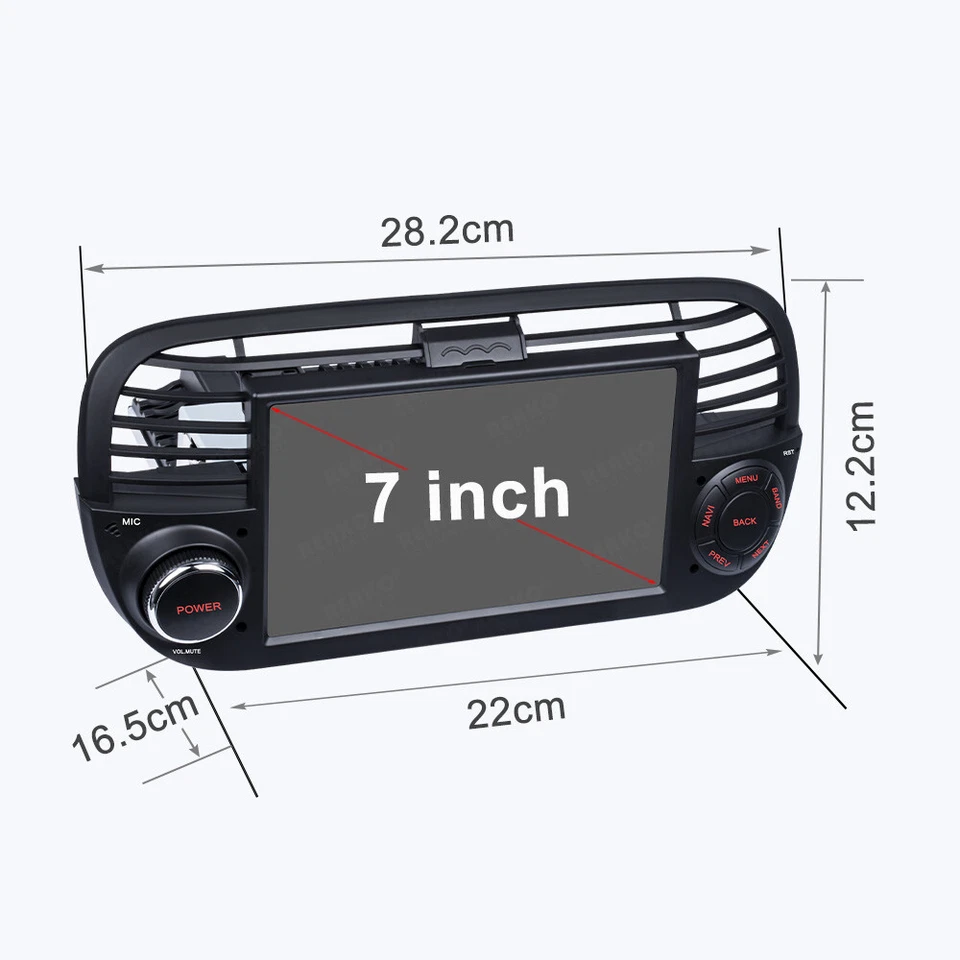 7" Android 13.0 Autoradio Per FIAT 500 2007-2015 GPS NAVI WIFI Bluetooth FM RDS - Immagine 2 di 4