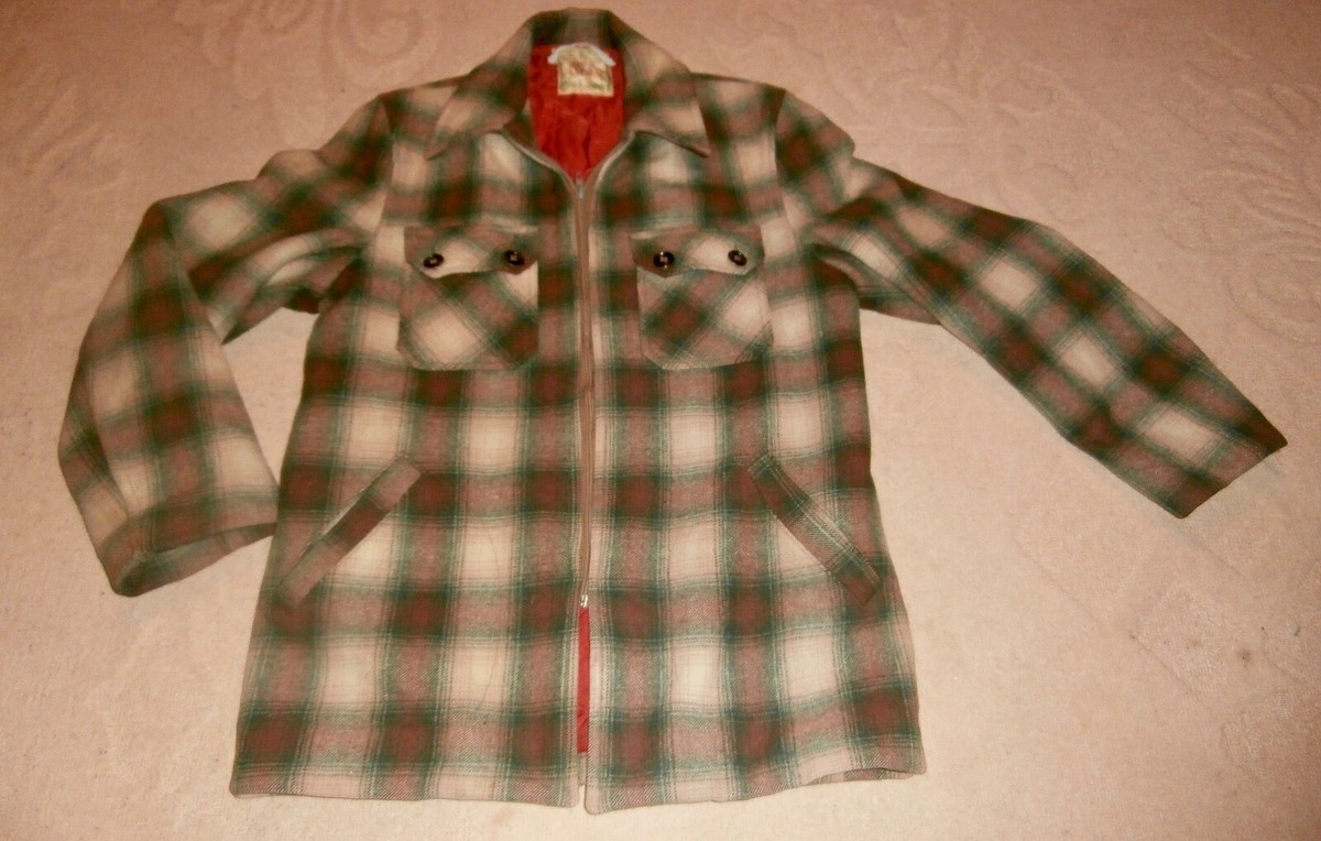 VINTAGE 50'S - 60'S MERRILL MAC JAC 100% VIRGIN WOOL PLAID VINTAGE 50'S - 60'S MERRILL MAC JAC 100% VIRGIN WOOL PLAID