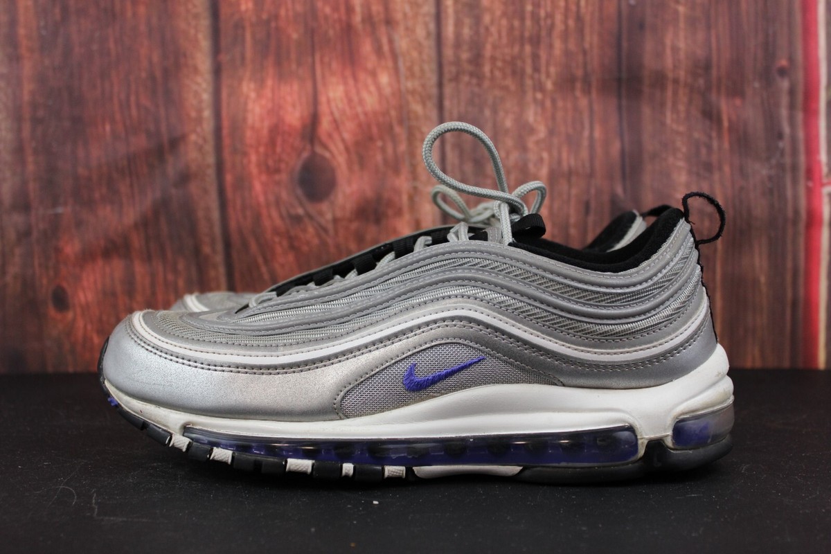 NIKE MEN AIR MAX 97 METALLIC SILVER-PURPLE-WHITE SZ 12 [DJ0717-001] Air Max 97 “Purple Bullet” Drops Again on October 21st  main image 2