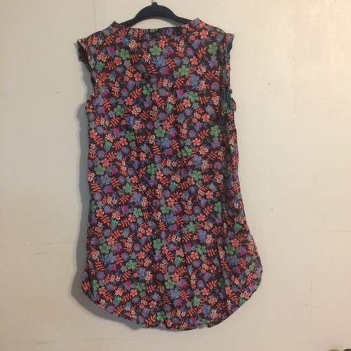 Peek Floral Sleeveless Top Girls Size Small Black Pink Flower School Play Easter - Picture 4 of 4