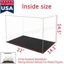 US Acrylic Plastic Display Case 22" Big Perspex Box 56cm Dustproof Collections