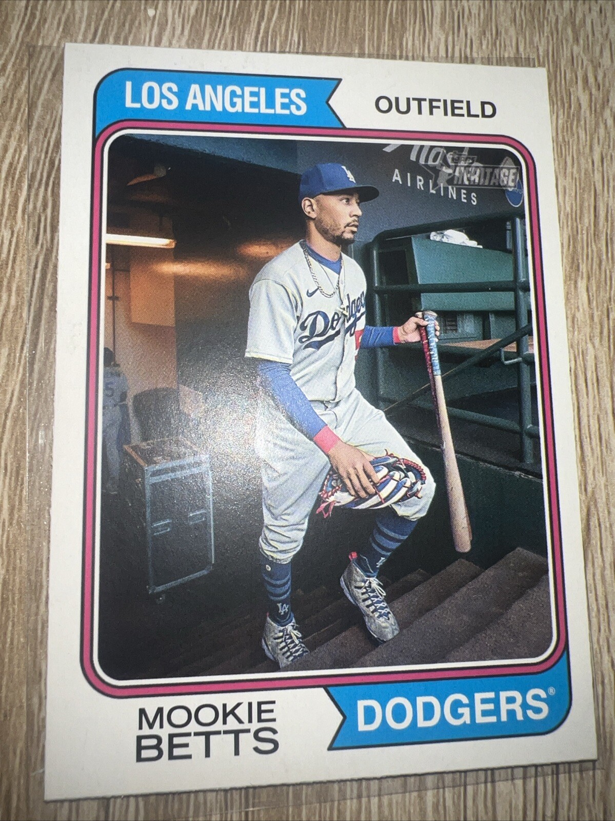 Mookie Betts 2023 Topps Heritage #315 Image Variation Dodgers World Series SSP