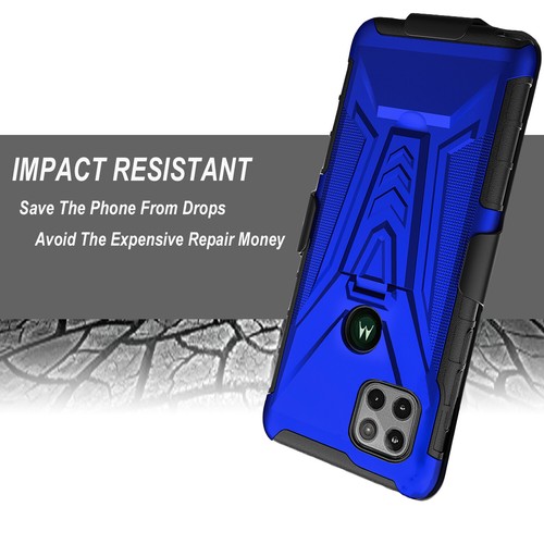 For Motorola One 5G/One 5G UW Case Phone Cover Shockproof +Tempered Glass Screen - Picture 8 of 33