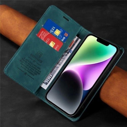For iPhone 16e 15 14 13 12 11 Pro Max 8+ SE Case Wallet Leather RFID Flip Cover - Picture 32 of 66