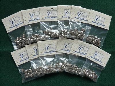 DOME NAILHEADS (STUDS) Stainless Steel 9MM (0.36'') DIA Lot of 24 Pkgs.