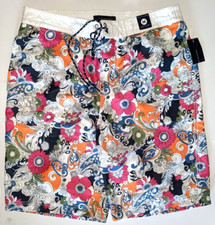 Tommy Hilfiger Men's Med Swim Trunks Board Shorts Inner Mesh Psychadelic Floral