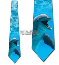 Dolphin Ties Mens Animal Neckties Ocean Tie