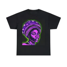 Black Queen African American Art T Shirt Empowerment Melanin Roots Painting