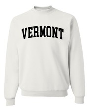State of Vermont College Style Black Fashion Unisex Crewneck Sweatshirt