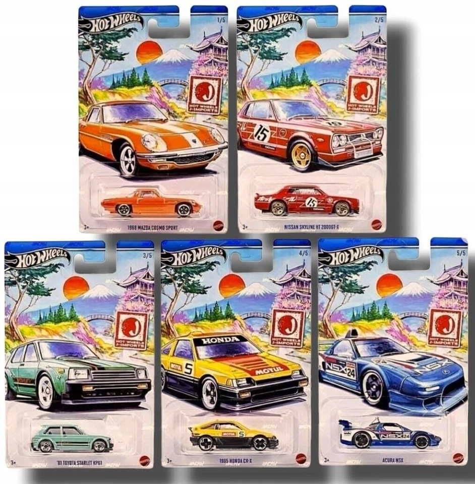 ROUES CHAUDES Hot Wheels J-Imports Japan 1:64 Diecast Car - Pick Model - Collectible Toy Car