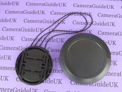 49mm Centre Pinch Front Lens Cap and Rear Lens Cap for Canon RF 49mm ...