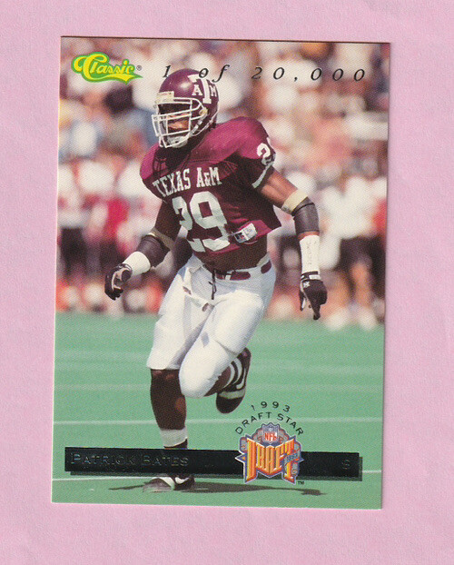1993 Classic Draft Stars Patrick Bates /20000 #DS9 Los Angeles Raiders DS9