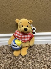 Disney Store Picnic Winnie The Pooh Mini Bean Bag Plush 8" Doll Stuffed NWT