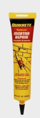 Quikrete Textured MORTAR REPAIR 5.5 oz Brick Block Concrete Superior 8620-05 NEW