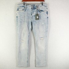 Allsaints Jeans Womens 34 Cigarette Slim Lightwash Distressed Stretch Denim 29L