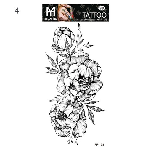Pegatina tatuaje temporal impermeable tatuaje falso arte corporal brazo hombres mujeres niños niñas - Imagen 150 de 223