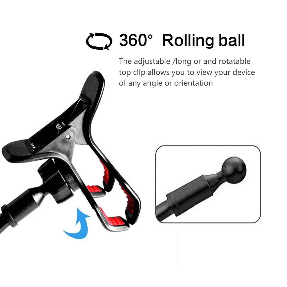 2 Nuevos Soporte de Clip para Teléfono Celular Cuello de Ganso Universal Soporte Perezoso Flexible Brazo Largo Foto 3 de 4