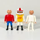 Vintage 1974 Playmobil Geobra Lot of 3 Figures with Motocross Outfit