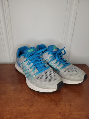 Nike Air Zoom Pegasus 32 Running Shoes Athletic Sneaker Womens Sz 4.5Y Gray/Blue