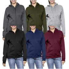 Womens Oversize Loose Fit Fleece-Lined Full-Zip Sweater Hoodie 3PACK S-2XL NEW