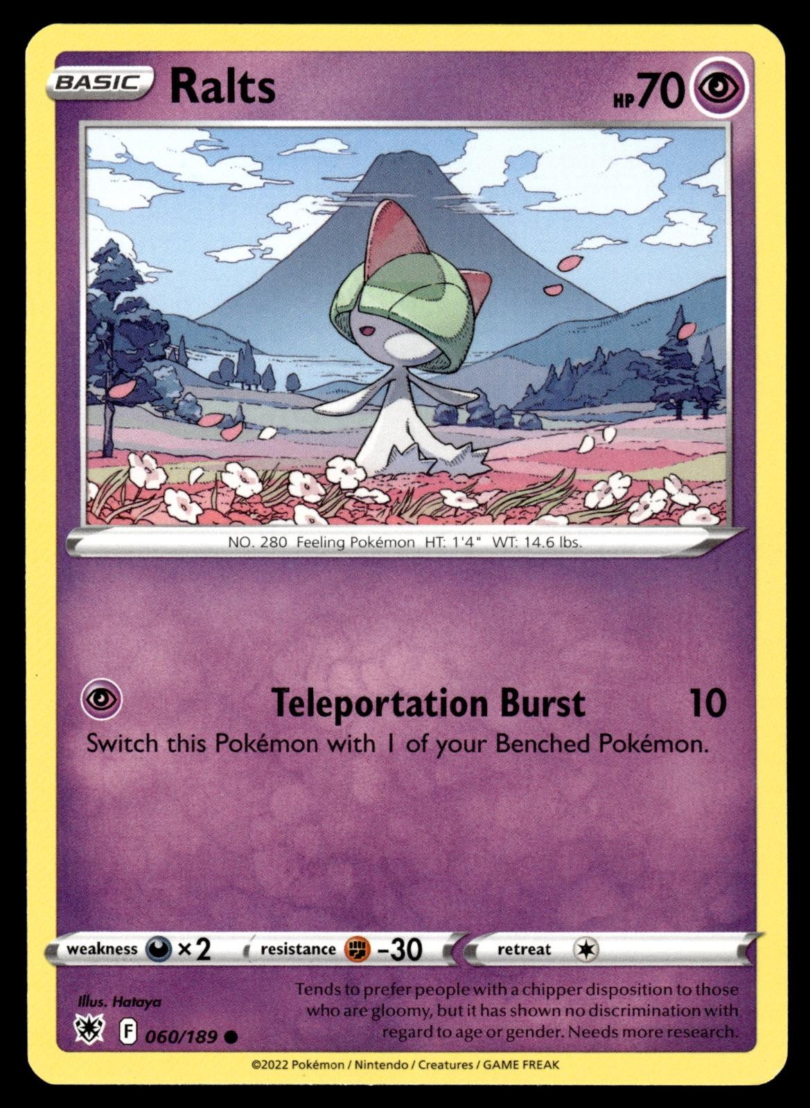 Ralts 060/189 Common Astral Radiance Pokemon Near Mint