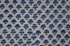 NO TARRIF CHARGES 100 ZK 146 Hand Block Print Floral Fabric 100 Cotton 1 Yard