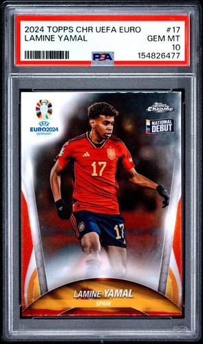Lamine Yamal #17 2024 Topps Chrome UEFA Euro card