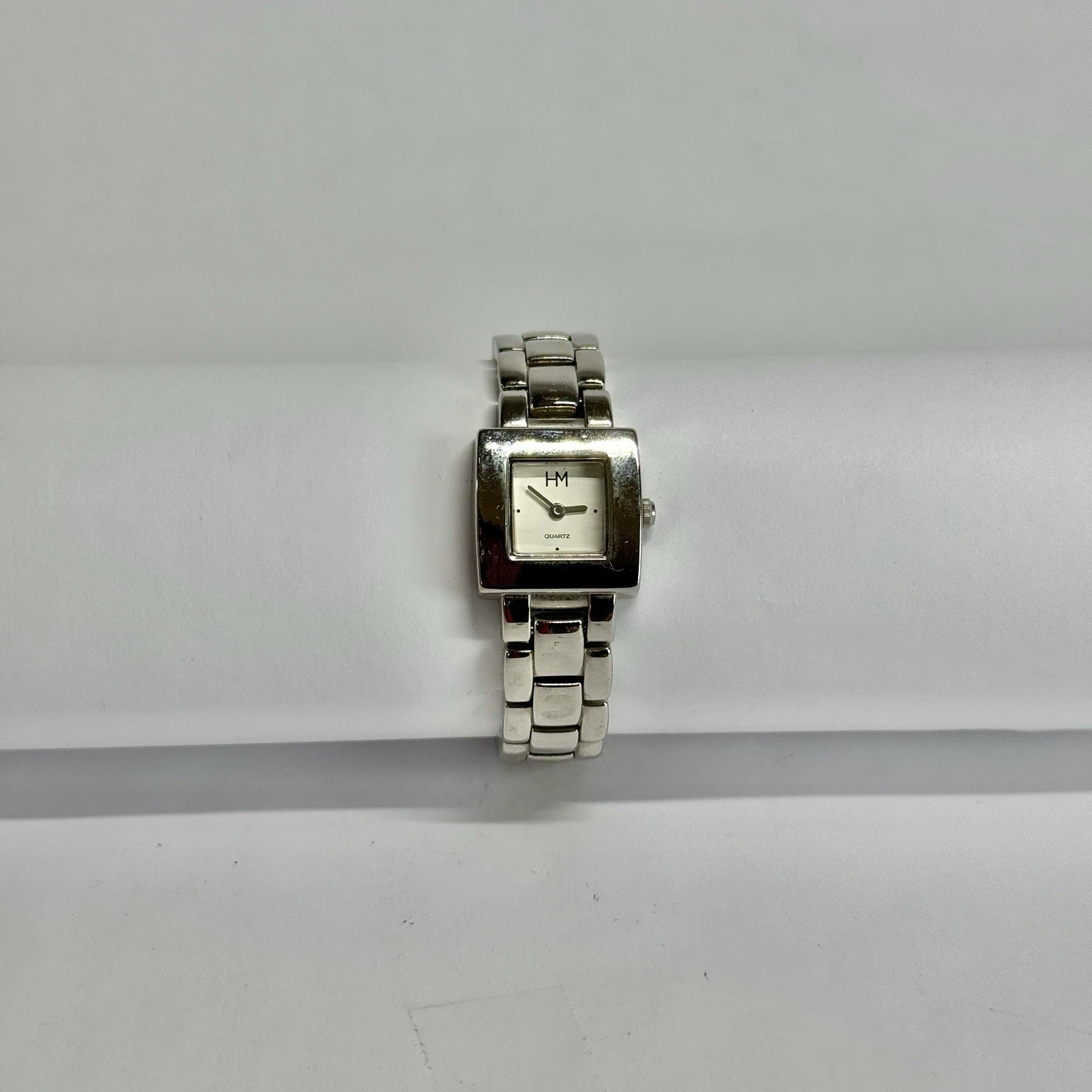 HANAE MORI Noevir Analog Quartz Silver Tone Women Vintage Watch W565 *WORKING