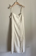 Urban Outfitters White Linen Dress Size L