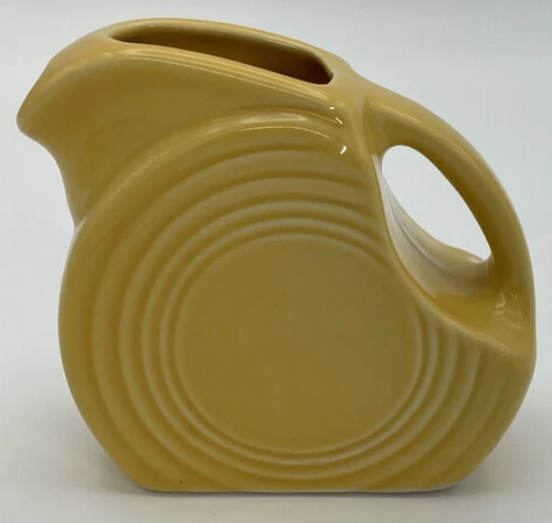 Fiestaware Mini Disk Pitcher Creamer 3.5” Yellow Marigold Ceramic