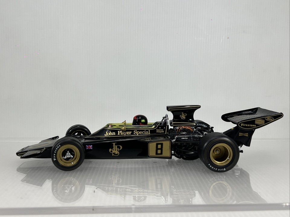 Bonhams : A 1:8 scale model of a JPS Team Lotus 72 F1 car by Pocher, ((2