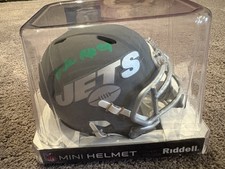 Darrelle Revis Signed New York Jets Slate Speed Mini Helmet Beckett Auto 