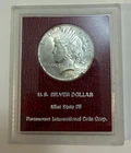 1923 Silver Peace Dollar Paramount Int. Coin Red Holder  Gem Bu
